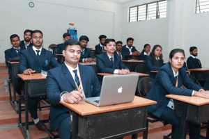 Students studying