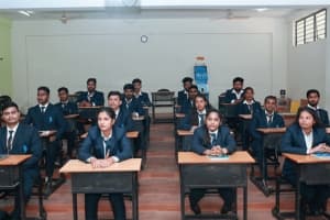 Students studying